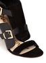 Detail View - Click To Enlarge - SAM EDELMAN - 'Perth' suede panel leather sandals