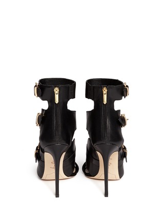 Back View - Click To Enlarge - SAM EDELMAN - 'Perth' suede panel leather sandals