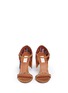Front View - Click To Enlarge - VALENTINO GARAVANI - 'Rockstud Rolling' embroidered fringe suede sandals