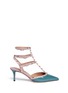 Main View - Click To Enlarge - VALENTINO GARAVANI - 'Rockstud' caged patent leather pumps