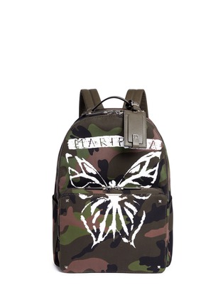 Main View - Click To Enlarge - VALENTINO GARAVANI - 'Mariposa' butterfly camouflage print backpack