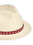 Detail View - Click To Enlarge - VALENTINO GARAVANI - 'Rockstud' band toquilla straw fedora hat
