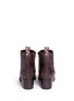 Back View - Click To Enlarge - VALENTINO GARAVANI - 'Santeria' embossed leather ankle boots