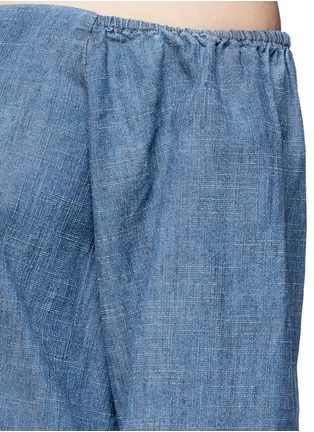 Detail View - Click To Enlarge - ALICE & OLIVIA - 'Christy' off-shoulder chambray top