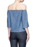 Back View - Click To Enlarge - ALICE & OLIVIA - 'Christy' off-shoulder chambray top