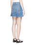 Back View - Click To Enlarge - ALICE & OLIVIA - 'Coletta' paint splatter denim mini skirt
