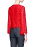 Back View - Click To Enlarge - ALICE & OLIVIA - 'Pasha' textured floral guipure lace top