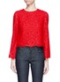 Main View - Click To Enlarge - ALICE & OLIVIA - 'Pasha' textured floral guipure lace top