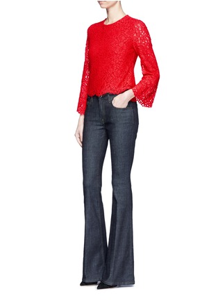 Figure View - Click To Enlarge - ALICE & OLIVIA - 'Pasha' textured floral guipure lace top
