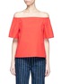 Main View - Click To Enlarge - ALICE & OLIVIA - 'Christy' cotton poplin off-shoulder top