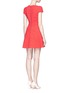 Back View - Click To Enlarge - ALICE & OLIVIA - 'Shane' textured geometric stripe A-line dress