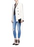 Figure View - Click To Enlarge - J BRAND - 'Alana' skinny fit distressed cropped denim pants
