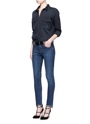 Figure View - Click To Enlarge - J BRAND - '811' staggered cuff skinny jeans