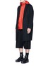 Figure View - Click To Enlarge - FENG CHEN WANG - Drape side drop crotch wool shorts