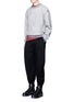 Figure View - Click To Enlarge - FENG CHEN WANG - Baggy wool jogging pants