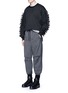 Figure View - Click To Enlarge - FENG CHEN WANG - Patchwork knee jogging pants