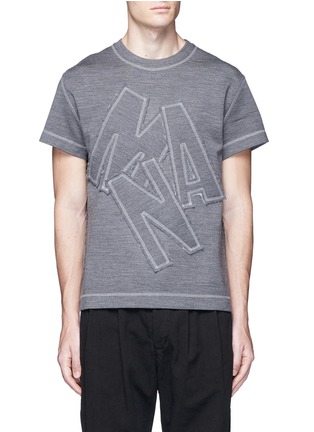 Main View - Click To Enlarge - FENG CHEN WANG - Letter patch T-shirt