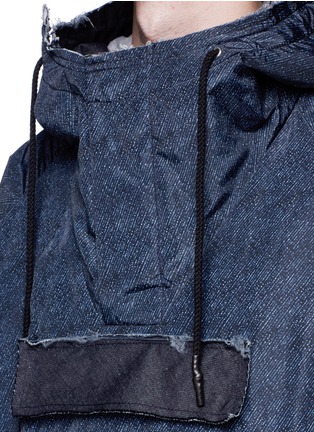 Detail View - Click To Enlarge - FENG CHEN WANG - Denim print buckle strap jacket