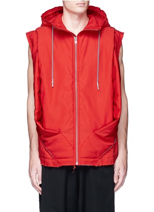 Main View - Click To Enlarge - FENG CHEN WANG - Drape back hooded vest