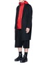 Figure View - Click To Enlarge - FENG CHEN WANG - Drape back hooded vest