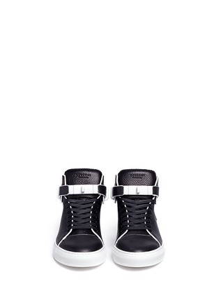 Front View - Click To Enlarge - BUSCEMI SHOES - '100MM Edge' high top leather sneakers