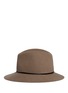 Figure View - Click To Enlarge - JANESSA LEONÉ - 'Lola' leather band wool felt fedora hat