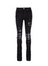 Main View - Click To Enlarge - AMIRI - 'PPX1' slim fit plaid patch distressed jeans