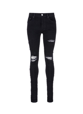Main View - Click To Enlarge - AMIRI - 'Shotgun' slim fit ripped knee jeans