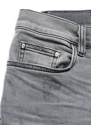  - AMIRI - Pleat leather repair slim fit jeans