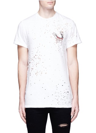 Main View - Click To Enlarge - AMIRI - 'Shotgun' blood mandible print T-shirt