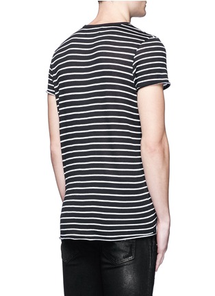 Back View - Click To Enlarge - AMIRI - Stripe cotton-blend T-shirt