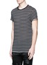 Front View - Click To Enlarge - AMIRI - Stripe cotton-blend T-shirt