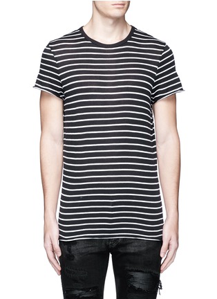 Main View - Click To Enlarge - AMIRI - Stripe cotton-blend T-shirt