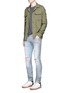 Figure View - Click To Enlarge - AMIRI - Military patch cotton-cashmere shirt