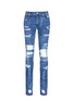 Main View - Click To Enlarge - AMIRI - 'MX0' stitching ripped jeans