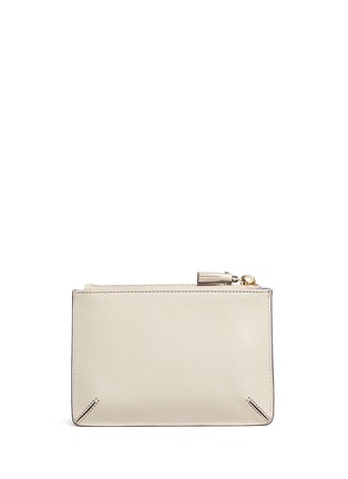 Figure View - Click To Enlarge - ANYA HINDMARCH - 'Space Invasion Loose Pocket' small leather zip pouch