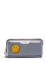 Main View - Click To Enlarge - ANYA HINDMARCH - 'Wink' small leather smiley reflective nylon zip pouch