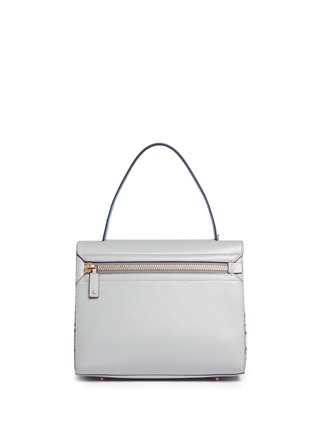 Back View - Click To Enlarge - ANYA HINDMARCH - 'Space Invaders Bathurst' small python trim leather satchel
