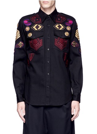 Main View - Click To Enlarge - DRIES VAN NOTEN - 'Chale' military badge shirt