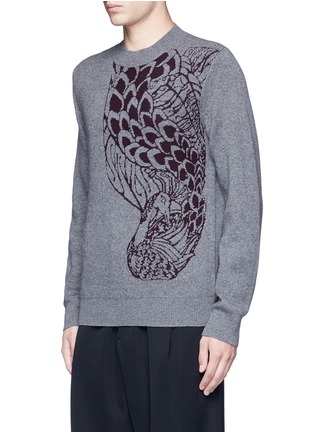 Front View - Click To Enlarge - DRIES VAN NOTEN - 'Midday' peacock jacquard cashmere-wool sweater