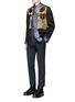 Figure View - Click To Enlarge - DRIES VAN NOTEN - Reversibile peacock jacquard embroidered badge jacket
