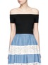Main View - Click To Enlarge - ALICE & OLIVIA - 'Gracelyn' off-shoulder cropped top