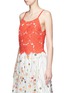Front View - Click To Enlarge - ALICE & OLIVIA - 'Alanis' floral embroidery cutwork camisole