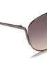 Detail View - Click To Enlarge - LINDA FARROW - Titanium cat eye sunglasses