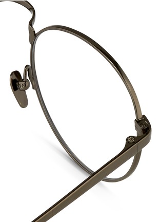 Detail View - Click To Enlarge - LINDA FARROW - Round titanium optical glasses