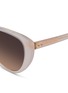 Detail View - Click To Enlarge - LINDA FARROW - Wire core acetate cat eye sunglasses