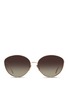 Main View - Click To Enlarge - LINDA FARROW - Titanium cat eye sunglasses
