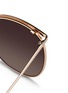 Detail View - Click To Enlarge - LINDA FARROW - Titanium D-frame sunglasses