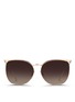 Main View - Click To Enlarge - LINDA FARROW - Titanium D-frame sunglasses