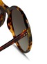 Detail View - Click To Enlarge - LINDA FARROW - Tortoiseshell acetate oversize cat eye sunglasses